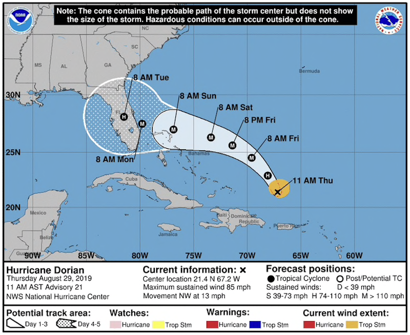 Hurricane Dorian - September 2019