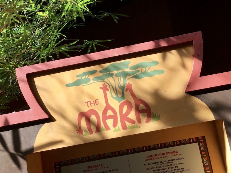 The Mara signage (Quick Service dining)
