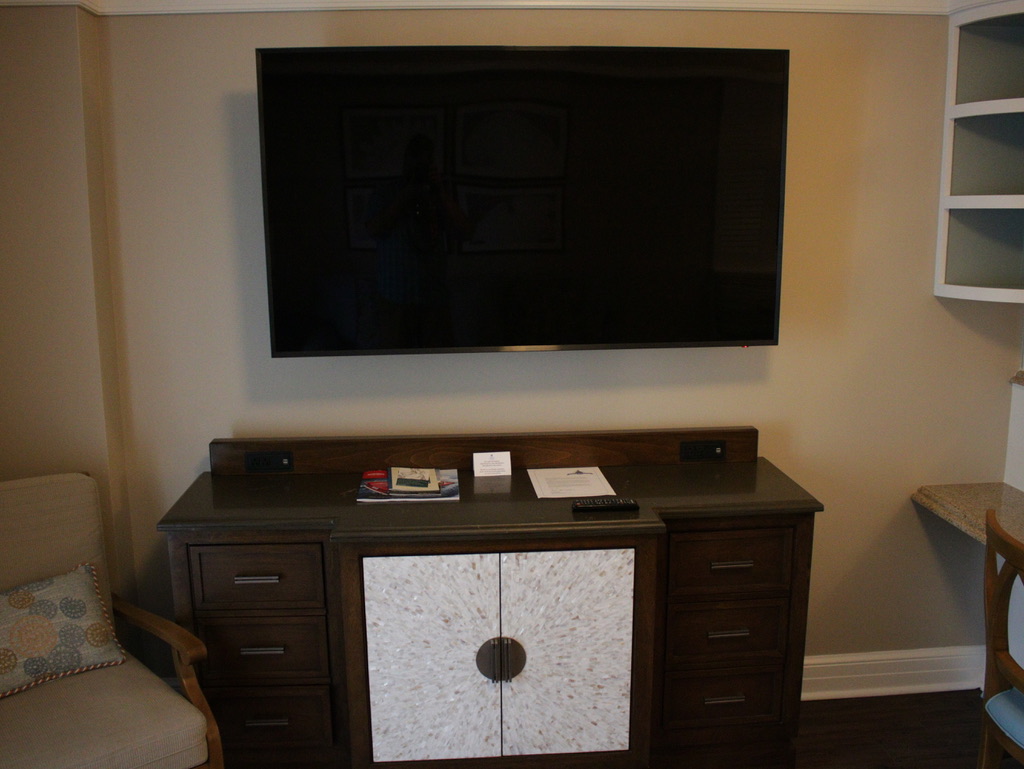 Living room armoire and TV