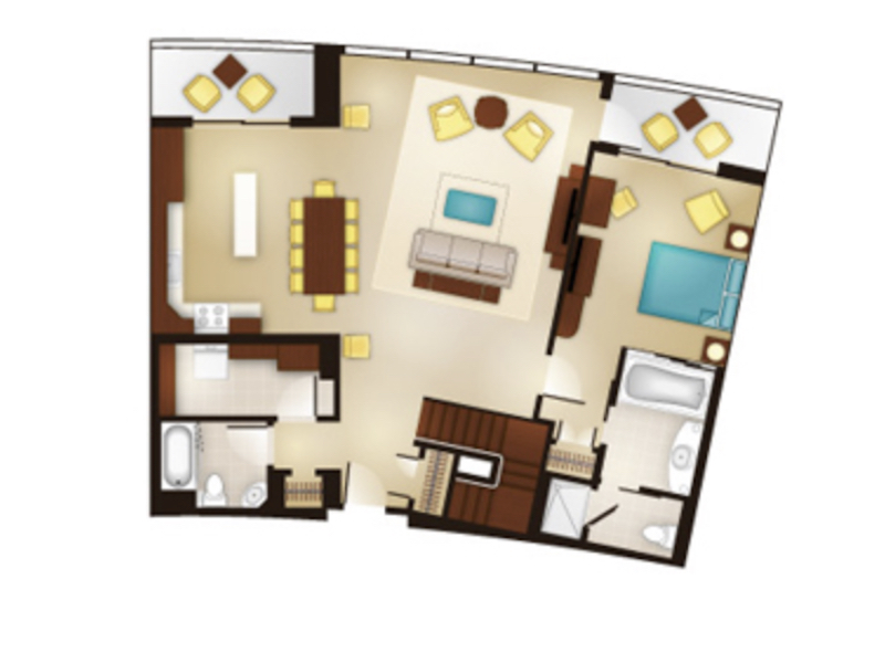 Three Bedroom Grand Villa floor plan - first floor