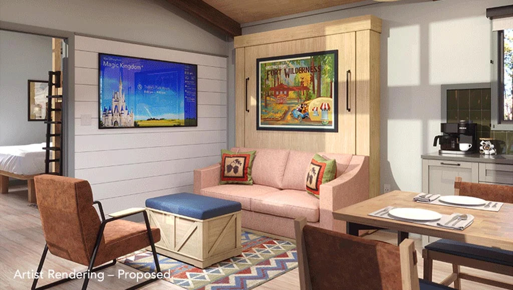 Cabins at Disneys Fort Wilderness Concept 2023 December Interior