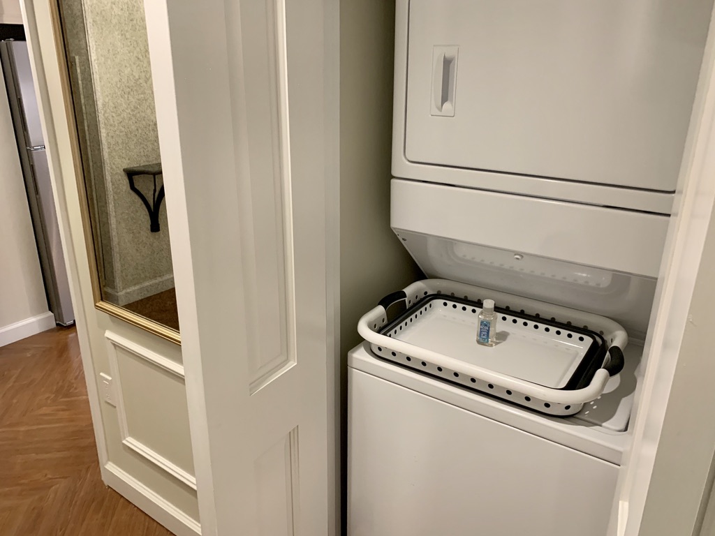 Stacked washer and dryer