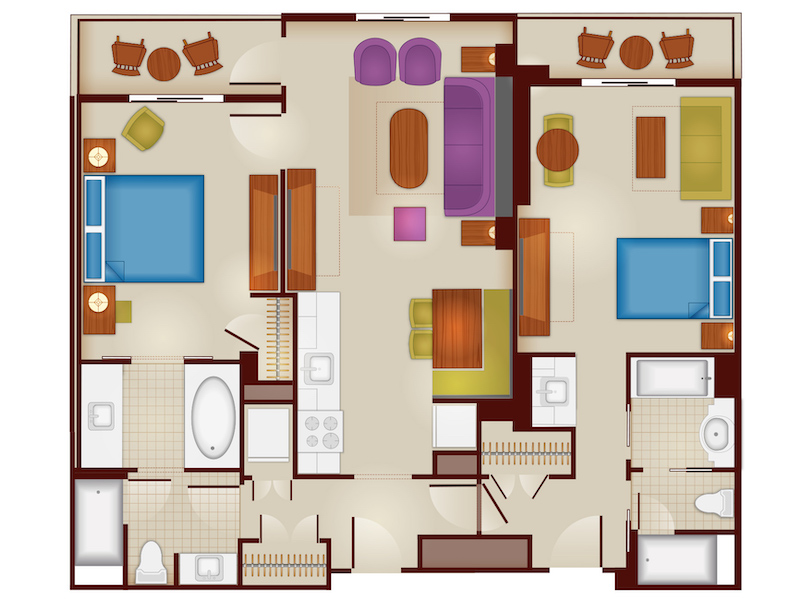 Lockoff Two Bedroom Floorplan