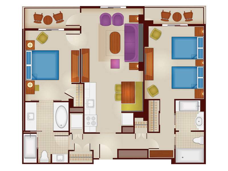 Dedicated Two Bedroom Floorplan