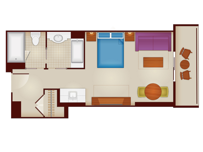 Deluxe Studio Floorplan