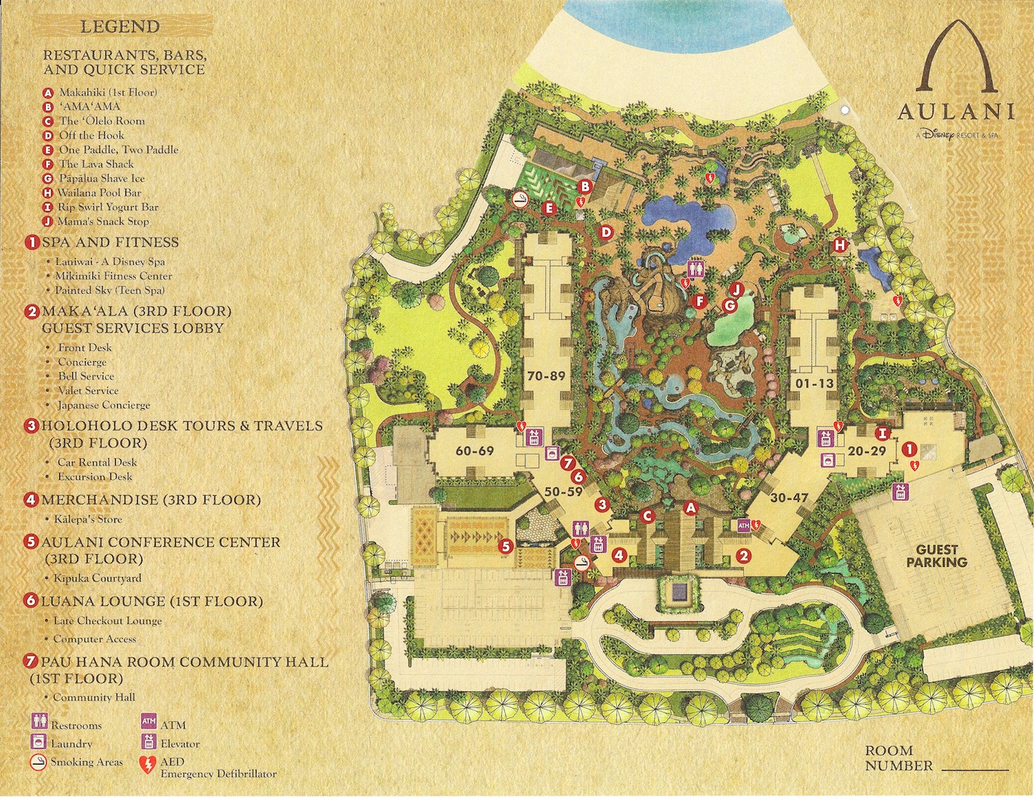Aulani Map - Sept 2012 Aulani Map - Sept 2012