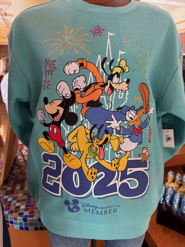 Disney Vacation Club Merchandise Year Sweatshirt Front 2025