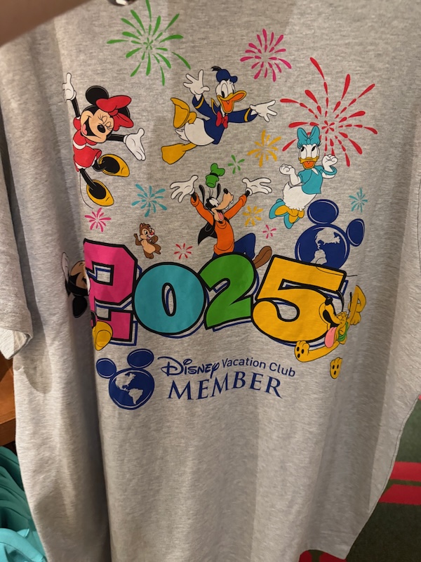 Disney Vacation Club Merchandise Year Tee Back 2025