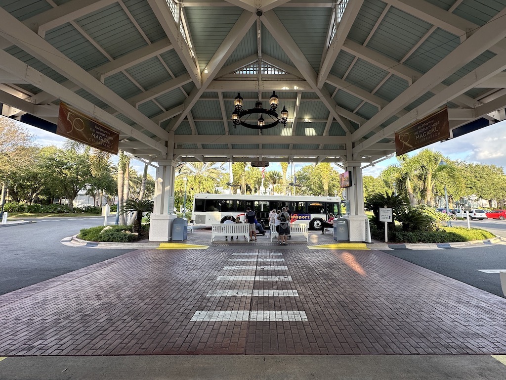 Porte Cochere and Hospitality House bus stop
