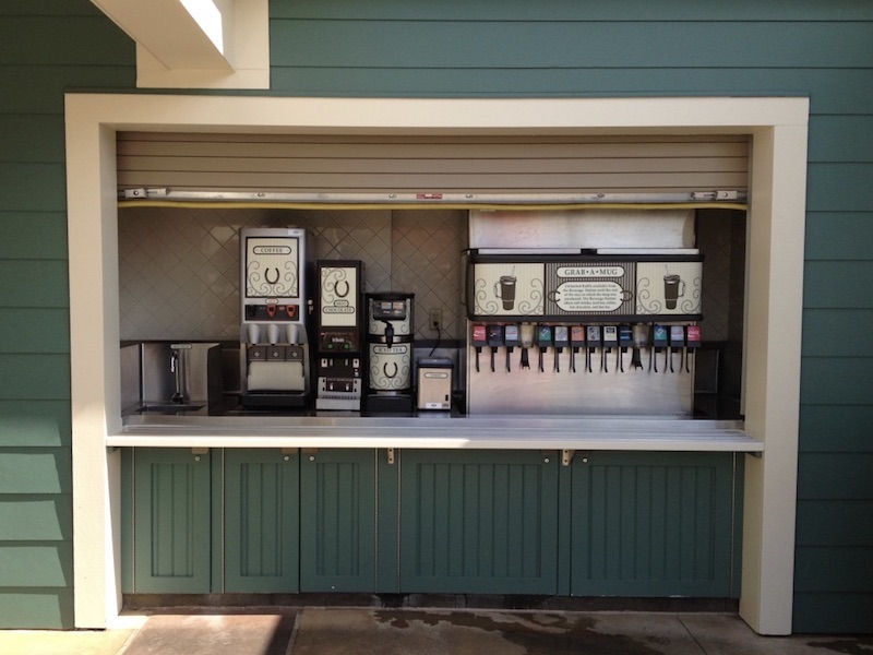 The Paddock Grill beverage refill station