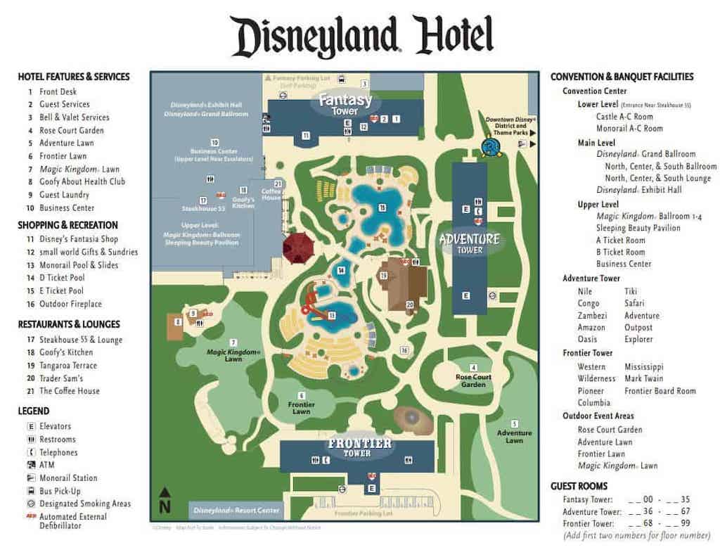 Disneyland Hotel Map