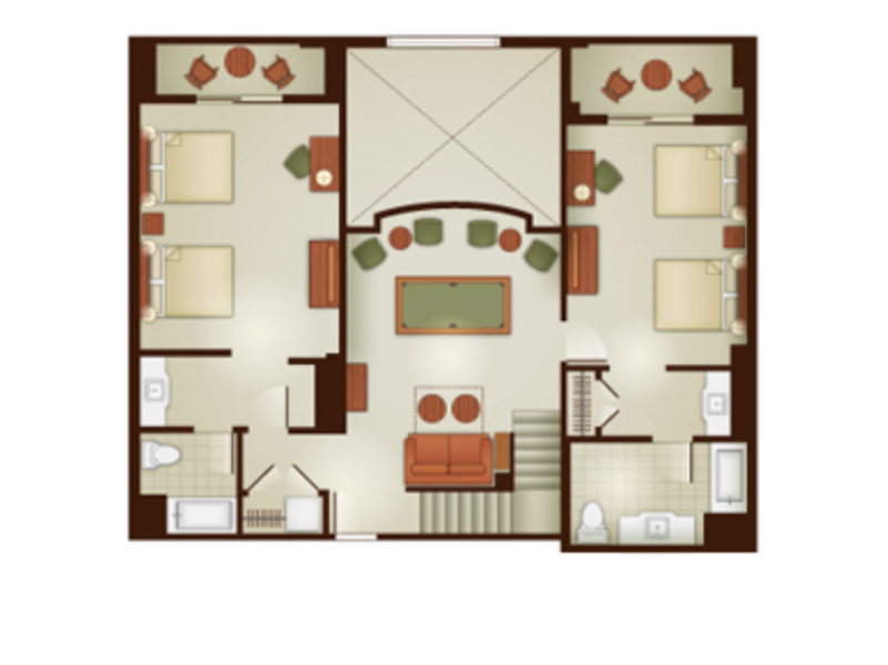 Three Bedroom Grand Villa floor plan - second floor
