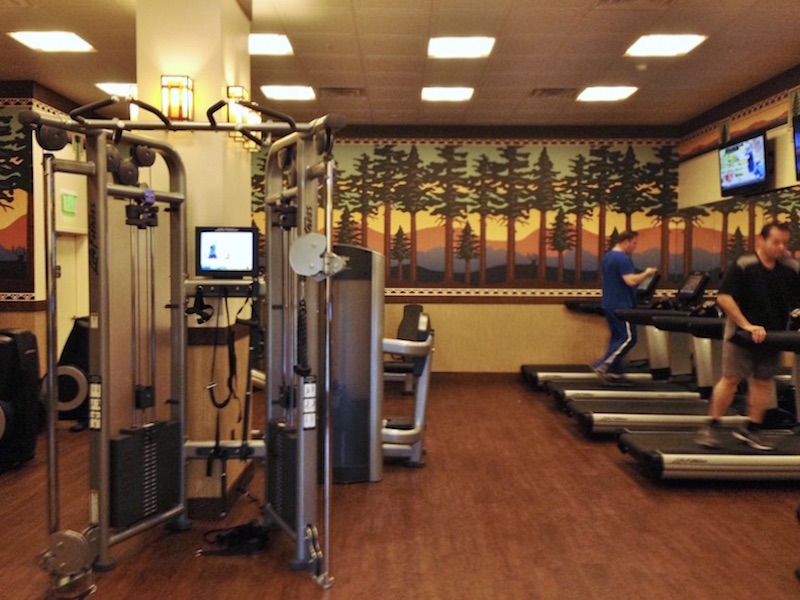 Fitness center interior