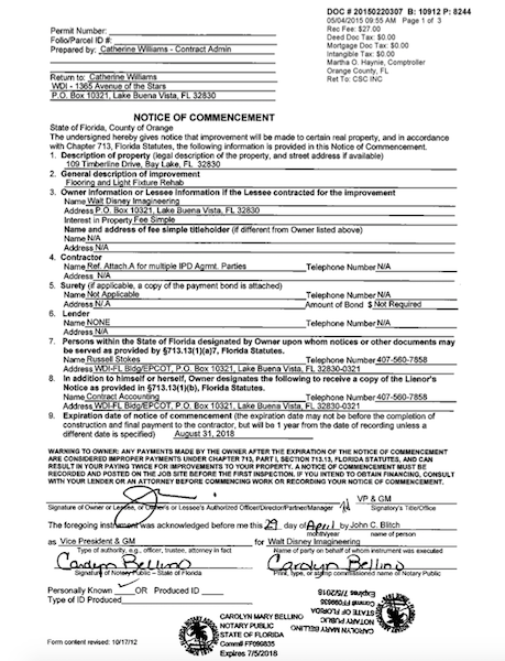 Wilderness Lodge Permit 20150508