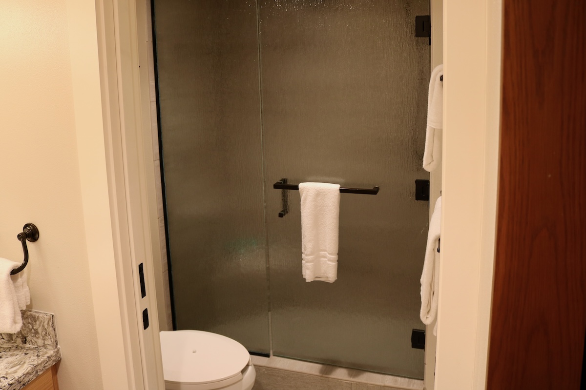 Walk-in shower and commode
