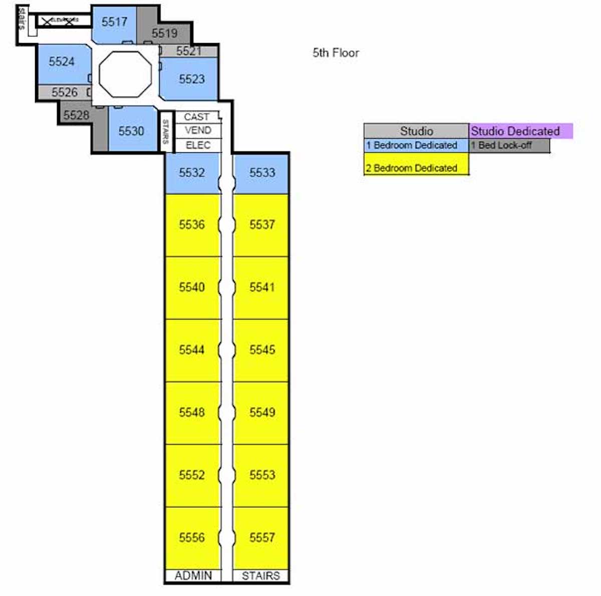 Boulder Ridge Villas Floorplan - Floor 5